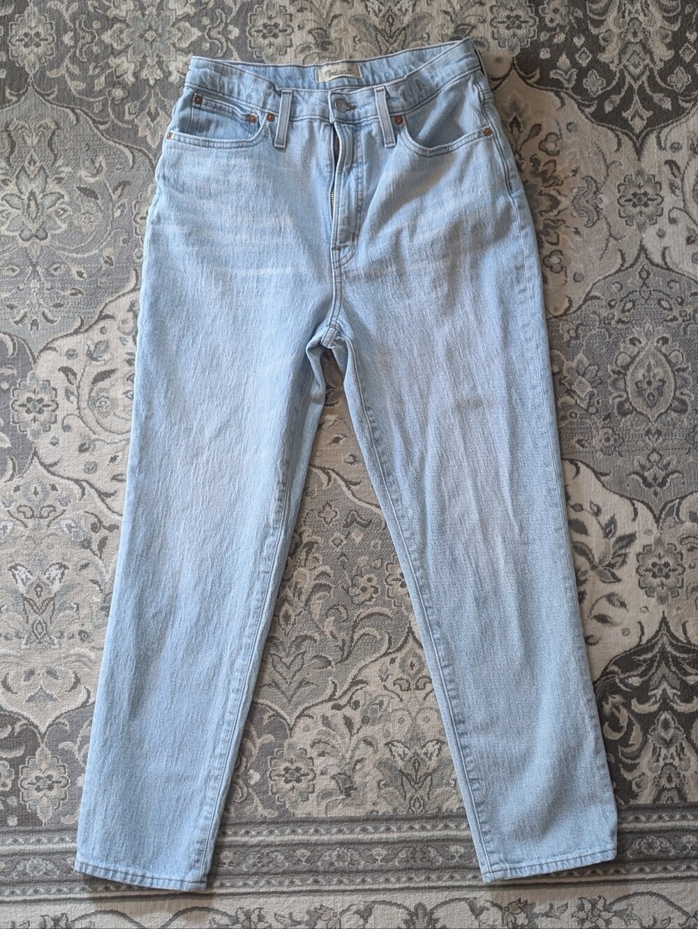 Madewell U.S.A. Light Blue Women's High-Rise Straight Jeans